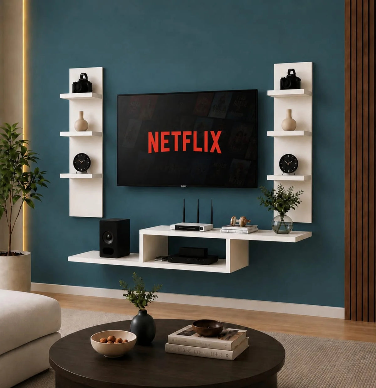 Meuble TV Mural 3 en 1